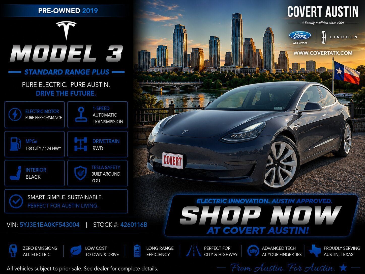 2019 Tesla Model 3 Standard Range Plus