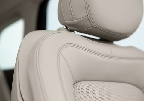 A detail shot of available leather-trimmed Perfect Position front seat shows off artistic details like luxe materials, precision stitching and supple curves | Covert Lincoln Austin in Austin TX