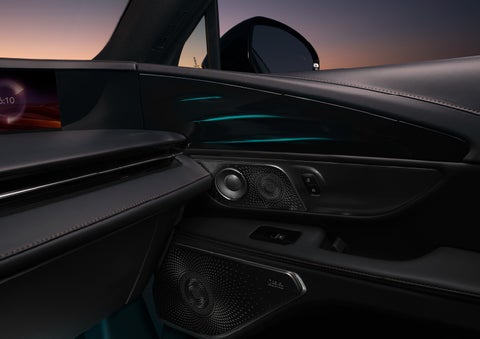 Selectable ambient lighting glows in the passenger door panel. | Covert Lincoln Austin in Austin TX