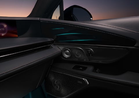 Selectable ambient lighting glows in the passenger door panel. | Covert Lincoln Austin in Austin TX