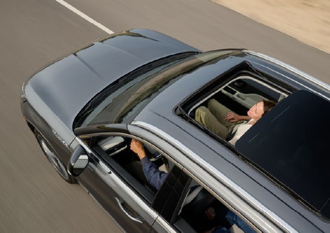 The available panoramic Vista Roof® of a 2027 Lincoln Aviator® SUV is open. | Covert Lincoln Austin in Austin TX