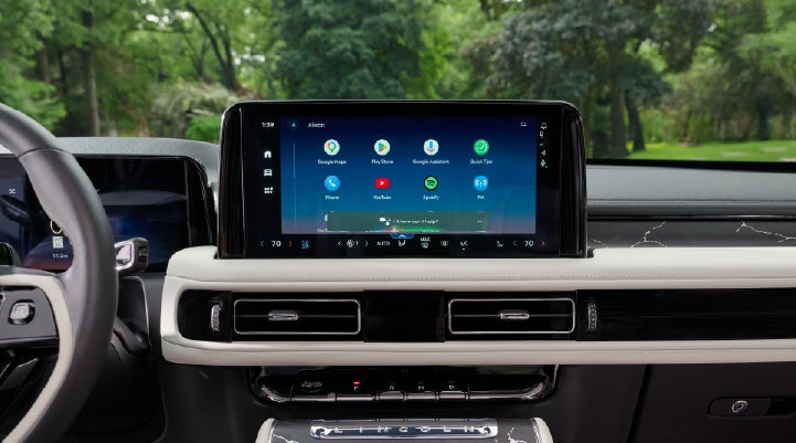 The center touchscreen inside a 2027 Lincoln Aviator® Black Label™ SUV | Covert Lincoln Austin in Austin TX