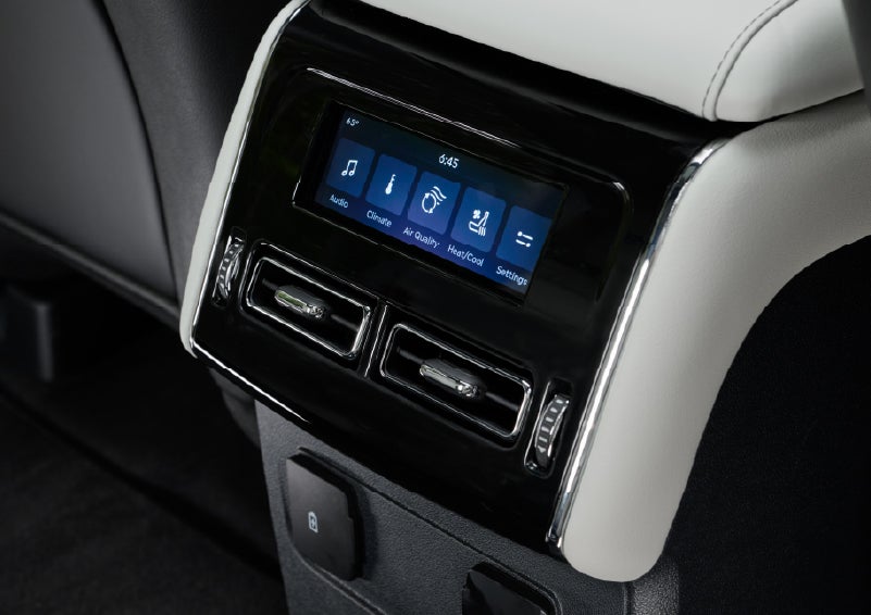 The second row touch screen displays audio and temperature control settings. | Covert Lincoln Austin in Austin TX